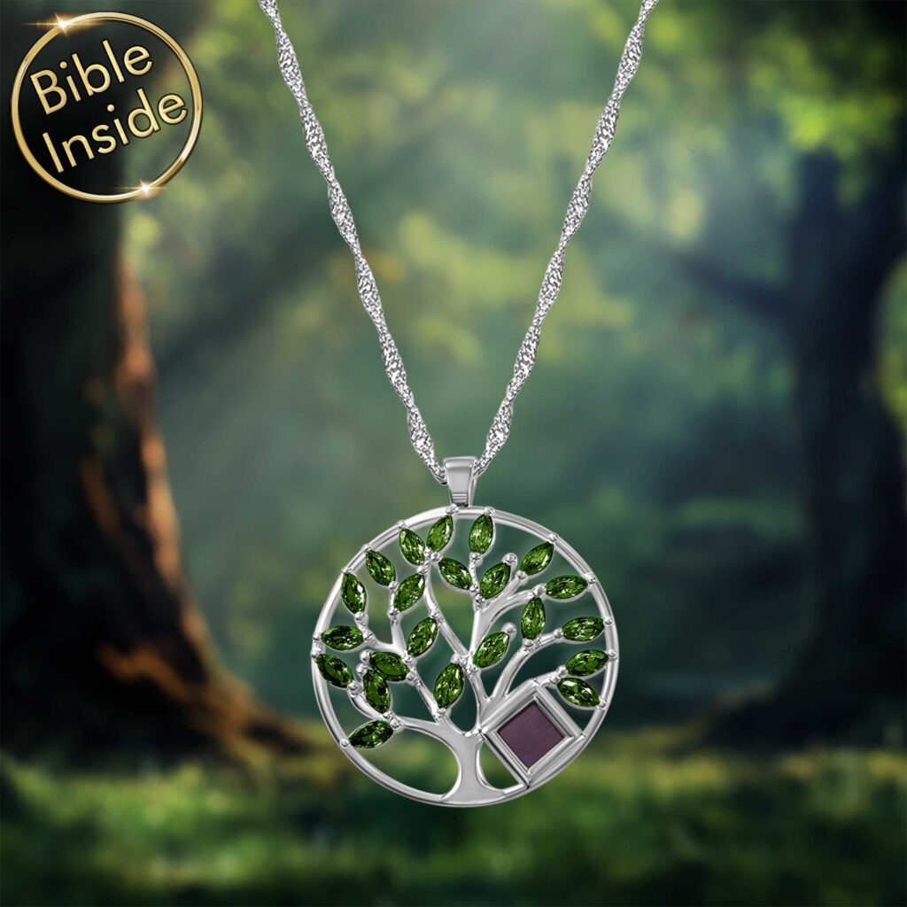 Biblical Gifts: Elegant Butterfly Necklace Containing New Testament From My Nano Jewelry